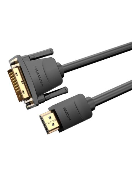Vention Cable Conversor ABFBH/ DVI Macho - HDMI Macho/ 2m/ Negro