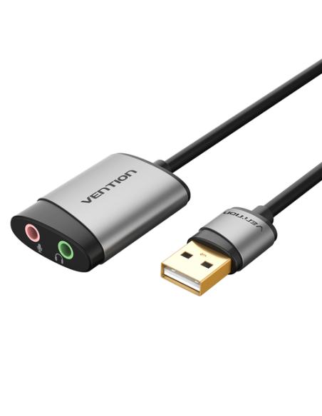 Vention Tarjeta de Sonido CDKHB/ USB Macho - 2xJack 3.5 Hembra