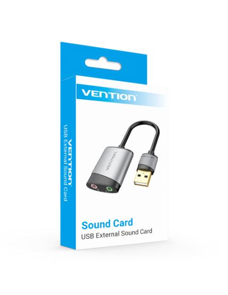 Vention Tarjeta de Sonido CDKHB/ USB Macho - 2xJack 3.5 Hembra