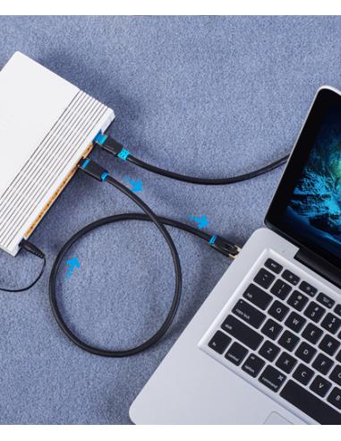 Vention Cable de Red RJ45 SFTP IKABD Cat.8/ 50cm/ Negro