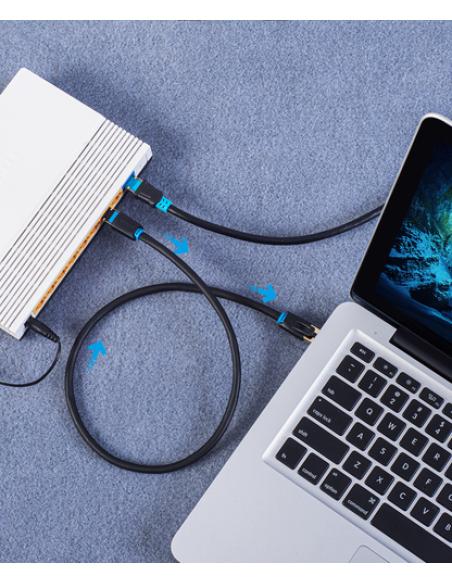 Vention Cable de Red RJ45 SFTP IKABF Cat.8/ 1m/ Negro