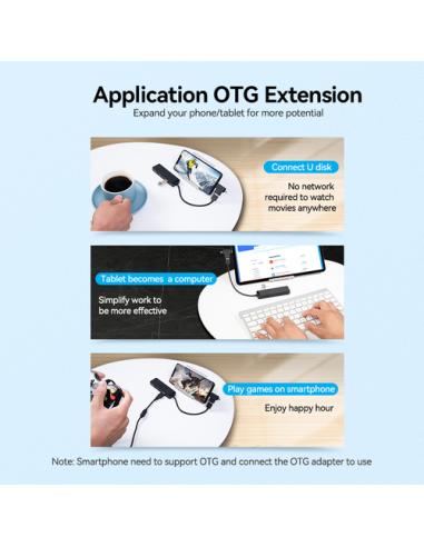 Vention Hub USB 3.0 CHLBD/ 4xUSB/ 50cm