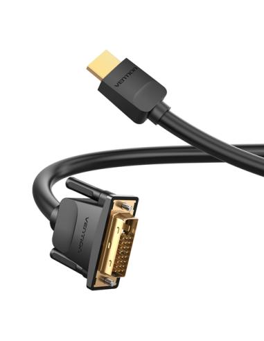 Vention Cable Conversor ABFBG/ DVI-D Macho - HDMI Macho/ 1.5m/ Negro