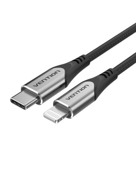 Vention Cable USB 2.0 Tipo-C Lightning TACHF/ USB Tipo-C Macho - Lightning Macho/ 1m/ Gris