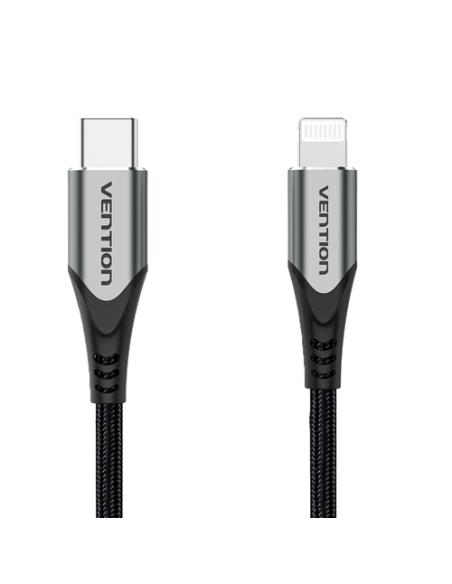 Vention Cable USB 2.0 Tipo-C Lightning TACHF/ USB Tipo-C Macho - Lightning Macho/ 1m/ Gris
