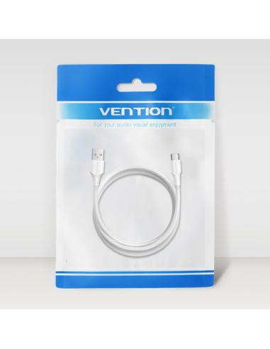 Vention Cable USB 2.0 3A CTHWF/ USB Tipo-C Macho - USB Macho/ 1m/ Blanco