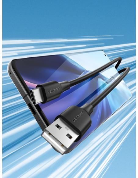 Vention Cable USB 2.0 3A CTHBD/ USB Tipo-C Macho - USB Macho/ 50cm/ Negro