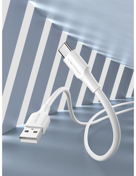 Vention Cable USB 2.0 3A CTHWH/ USB Tipo-C Macho - USB Macho/ 2m/ Blanco