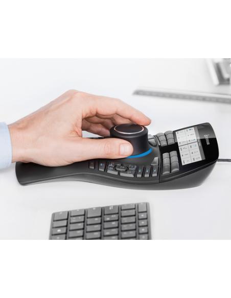 3Dconnexion SpaceMouse Enterprise Kit 2 ratón Oficina Ambidextro RF Wireless + USB Type-A 6DoF