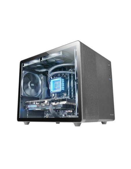 Mars Gaming MC-MPRO Negro, Caja Profesional Compacta Micro-ATX, Ventana Lateral Completa Cristal Templado, 3x Ventiladores 120mm