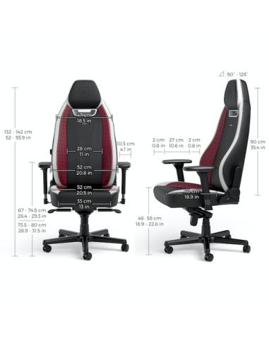 noblechairs LEGEND Butaca para jugar Asiento acolchado Negro, Rojo, Blanco