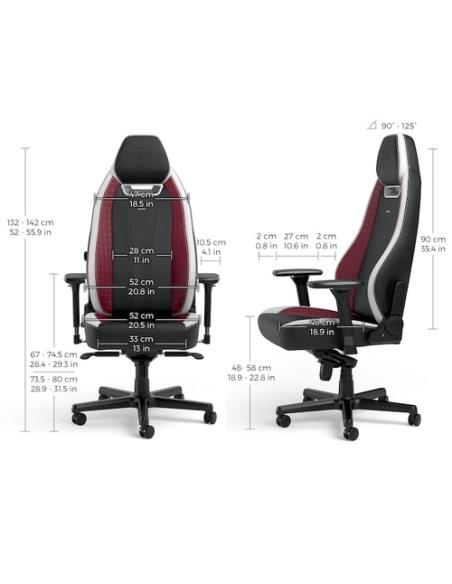 noblechairs LEGEND Butaca para jugar Asiento acolchado Negro, Rojo, Blanco