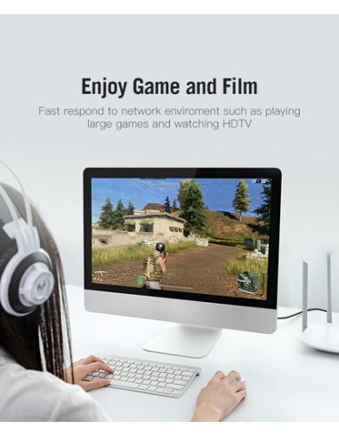 Vention Cable de Red RJ45 SFTP ICDBF Cat7/ 1m/ Negro