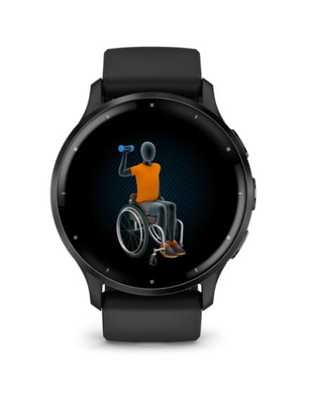 Garmin Venu 3 3,56 cm (1.4") AMOLED 45 mm Digital 454 x 454 Pixeles Pantalla táctil Negro Wifi GPS (satélite)