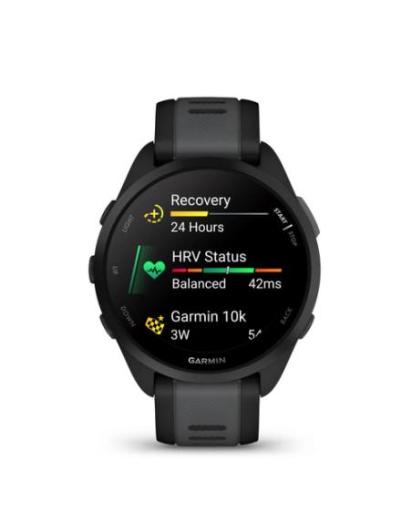 Garmin Forerunner 165 3,05 cm (1.2") AMOLED 43 mm Digital 390 x 390 Pixeles Pantalla táctil Negro GPS (satélite)