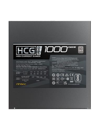 Antec HIGH CURRENT GAMER HCG1000 PRO Platinum ATX 3.1 unidad de fuente de alimentación 1000 W 20+4 pin ATX Negro