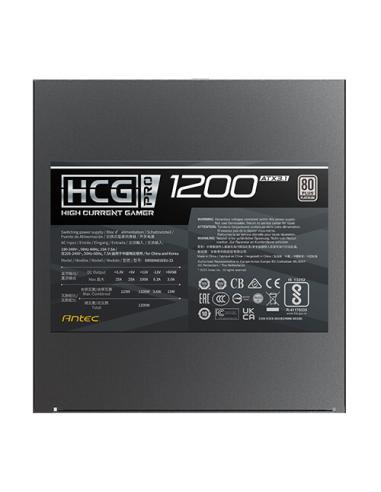 Antec HIGH CURRENT GAMER HCG1200 PRO Platinum ATX 3.1 unidad de fuente de alimentación 1200 W 20+4 pin ATX Negro