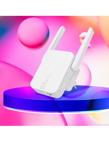 Strong 300S repetidor y transceptor Repetidor de red 300 Mbit/s Blanco