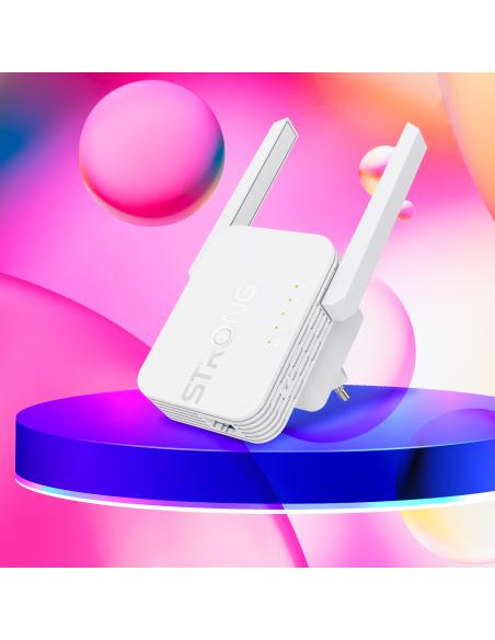 Strong 300S repetidor y transceptor Repetidor de red 300 Mbit/s Blanco