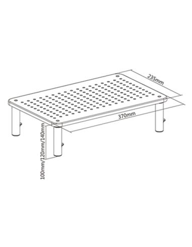 Gembird MS-TABLE-01 soporte para monitor Escritorio Negro