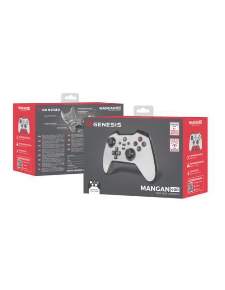 GENESIS Mangan 400 Blanco Bluetooth Gamepad Analógico/Digital Android, MAC, Nintendo Switch, PC, iOS