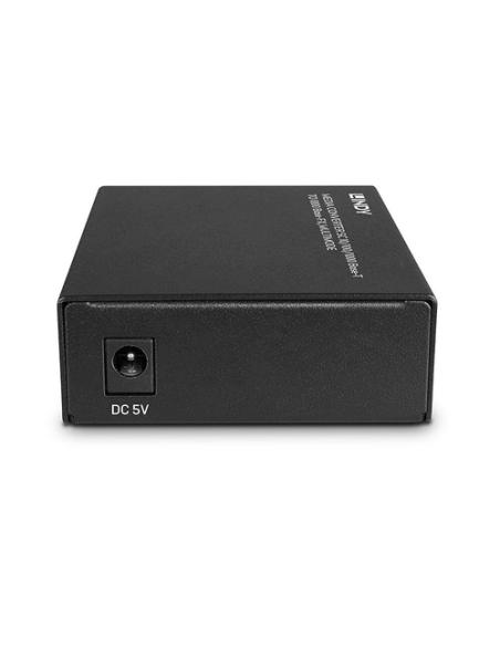 Lindy 25119 convertidor de medio 850 nm Multimodo Negro