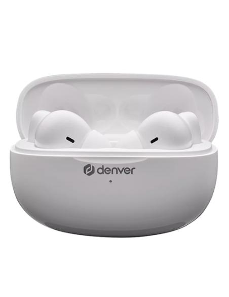 Denver TWE-49ENC auricular y casco Auriculares True Wireless Stereo (TWS) Dentro de oído Llamadas/Música Bluetooth Blanco