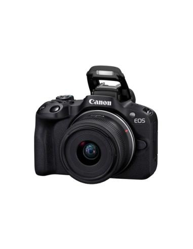 Canon EOS R50, Black + RF-S 18-45mm F4.5-6.3 IS STM Kit MILC 24,2 MP CMOS 6000 x 4000 Pixeles Negro