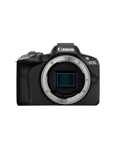 Canon EOS R50, Black + RF-S 18-45mm F4.5-6.3 IS STM Kit MILC 24,2 MP CMOS 6000 x 4000 Pixeles Negro