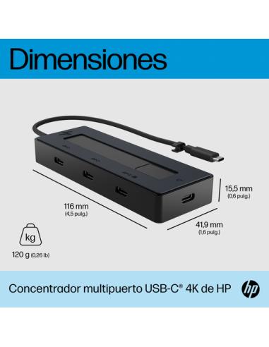 HP Concentrador multipuerto USB-C 4K de