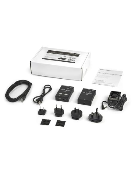 StarTech.com Extensor Alargador USB 2.0 de 4 Puertos por Cable Cat5 o Cat6 - Extensor Compacto USB 2.0 por Ethernet - Hasta 40 M