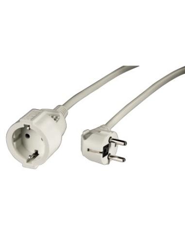 Hama | Cable con enchufe de 5m, seguro, resistente, color blanco.