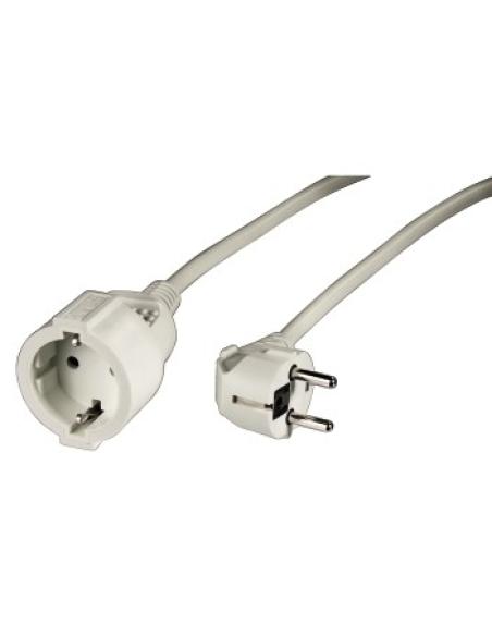 Hama | Cable con enchufe de 5m, seguro, resistente, color blanco.