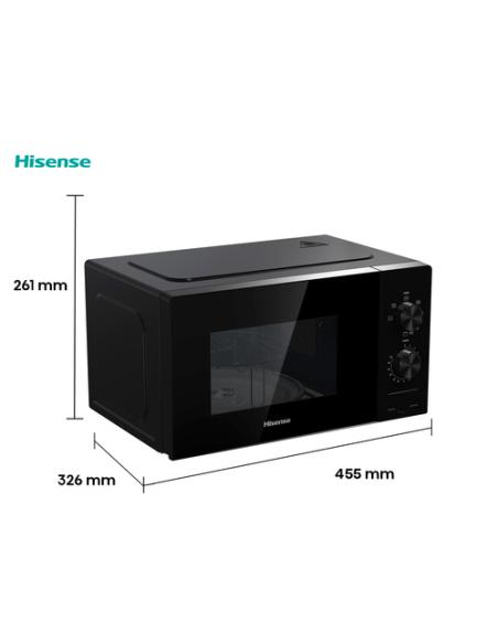 Hisense H20MOBP1 microondas Negro Solo microondas Encimera 20 L 700 W