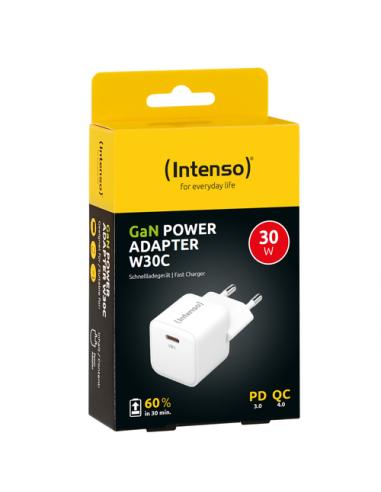 Intenso POWER ADAPTER USB-C GAN/7803022 Universal Blanco Corriente alterna Carga rápida Interior