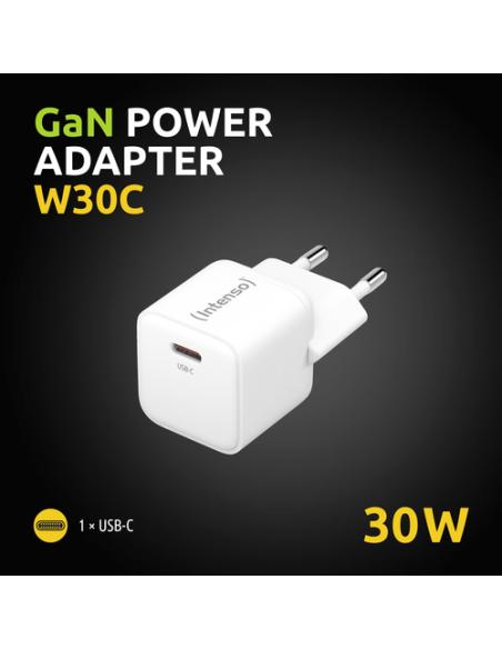Intenso POWER ADAPTER USB-C GAN/7803022 Universal Blanco Corriente alterna Carga rápida Interior