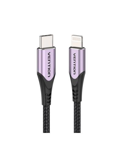 Vention Cable USB 2.0 Tipo-C Lightning TACVF/ USB Tipo-C Macho - Lightning Macho/ 1m/ Morado