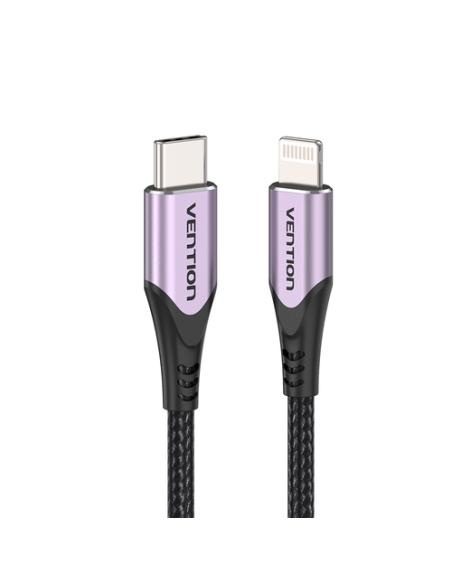 Vention Cable USB 2.0 Tipo-C Lightning TACVF/ USB Tipo-C Macho - Lightning Macho/ 1m/ Morado