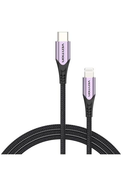 Vention Cable USB 2.0 Tipo-C Lightning TACVF/ USB Tipo-C Macho - Lightning Macho/ 1m/ Morado