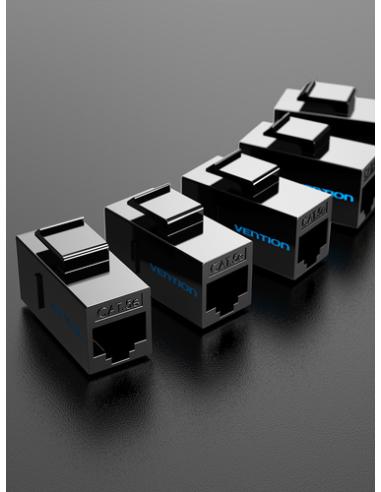 Vention Adaptador Conector RJ45 VDD-B07-B Cat5e UTP/ RJ45 Hembra - RJ45 Hembra/ Negro