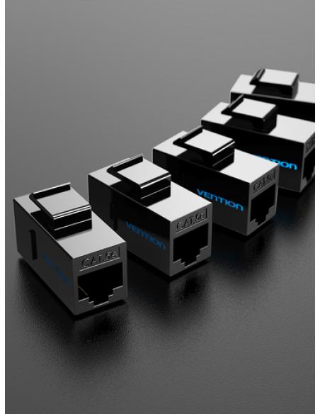 Vention Adaptador Conector RJ45 VDD-B07-B Cat5e UTP/ RJ45 Hembra - RJ45 Hembra/ Negro
