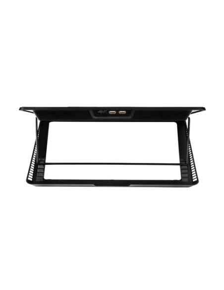 Savio Laptop cooling pad 6 backlit fans 2000 RPM COS-01 almohadilla fría 43,9 cm (17.3") Negro, Rojo