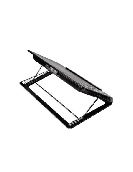 Savio Laptop cooling pad 6 backlit fans 2000 RPM COS-01 almohadilla fría 43,9 cm (17.3") Negro, Rojo