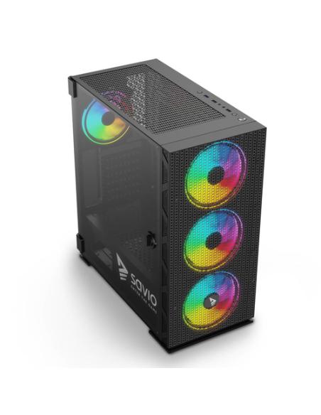 Savio SAVGC-RAPTORX1 carcasa de ordenador Midi Tower Negro