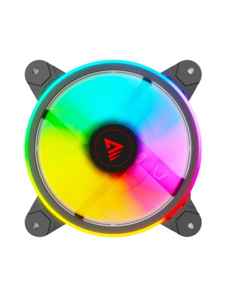Savio FAN-01 4-pack 120mm ARGB fan including controller and remote control Carcasa del ordenador Ventilador 12 cm Negro 4 pieza(