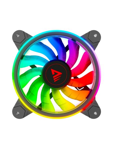 Savio FAN-01 4-pack 120mm ARGB fan including controller and remote control Carcasa del ordenador Ventilador 12 cm Negro 4 pieza(