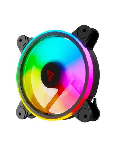 Savio FAN-01 4-pack 120mm ARGB fan including controller and remote control Carcasa del ordenador Ventilador 12 cm Negro 4 pieza(