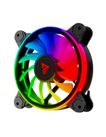 Savio FAN-01 4-pack 120mm ARGB fan including controller and remote control Carcasa del ordenador Ventilador 12 cm Negro 4 pieza(