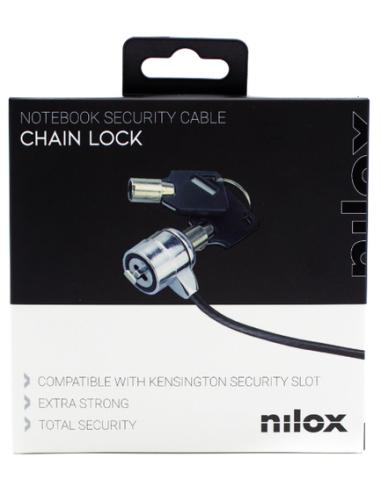 Nilox Cable seguridad con doble llave 1.8m