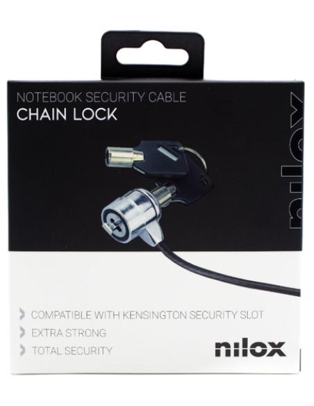 Nilox Cable seguridad con doble llave 1.8m